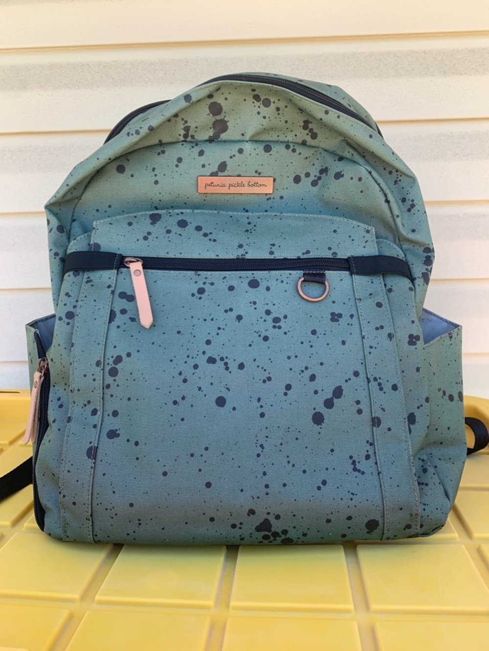 Petunia Pickle Bottom Teal Interior with Navy Speckle Lining